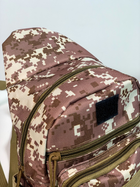Рюкзак однолямковий - військова сумка через плече LeRoy Tactical колір - світлий піксель (+USB) - зображення 4