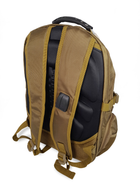 Рюкзак военный LeRoy Tactical цвет - вrown 36л (USB + 3.5) - изображение 4