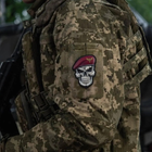 Шеврон на липучці М-Тас Череп у береті (Десантно-Штурмові війська) - зображення 3