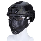 Маска FAST-адаптация [PILOT] Black/2 виды крепления: на шлем и на голову (для Airsoft, Страйкбол) - изображение 2