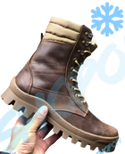 Берцы зимние ботинки тактические мужские, черевики тактичні чоловічі берці зимові, натуральна шкіра, размер 43, Bounce ar. BЕ-ВА-1043, цвет коричневий - изображение 1