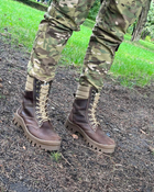 Берцы зимние ботинки тактические мужские, черевики тактичні чоловічі берці зимові, натуральна шкіра, размер 43, Bounce ar. BЕ-ВА-1043, цвет коричневий - изображение 4