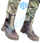 Берцы зимние ботинки тактические мужские, черевики тактичні чоловічі берці зимові, натуральна шкіра, размер 41, Bounce ar. BЕ-ВА-1041, цвет коричневий - изображение 2