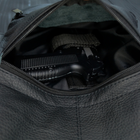 Тактическая кожаная сумка с кобурой черный / месенджер / слинг / мужская - изображение 5