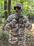 Кофта флисовая мужская военная тактическая с липучками под шевроны ВСУ (ЗСУ) Пиксель 8714 56 размер хаки (SKU_4431801) - изображение 7