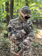 Кофта флисовая мужская военная тактическая с липучками под шевроны ВСУ (ЗСУ) Пиксель 8712 52 размер хаки (SKU_4431799) - изображение 4