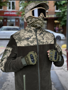 Кофта флисовая мужская военная тактическая с липучками под шевроны ВСУ (ЗСУ) Пиксель 8024 46 размер хаки (SKU_4403134) - изображение 7