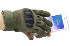 Перчатки тактические Primo Carbon полнопалые, сенсорные, размер L - Army Green - изображение 5