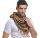 Платок шарф арафатка, шемаг, куфия 110см - Black/Khaki - изображение 4