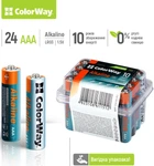 Батарейки ColorWay Alkaline Power щелочные AAA 24 шт plastic box (CW-BALR03-24PB)