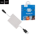 USB кабель Hoco X21 "Silicone" Lightning 1m чорно-білий