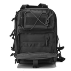 Сумка-рюкзак тактична військова A92 800D, чорна - зображення 2