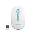 Мышь MEETION MT-R547 белая с голубым беспроводная оптическая Wireless 2.4G