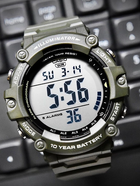 Чоловічий наручний годинник CASIO AE-1500WHX-3A Болотний