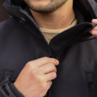Військова тактична куртка Soft Shell Grifon чорна розмір 52 - зображення 6