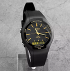 Чоловічий наручний годинник CASIO AW-90H-9E Чорний із золотистим