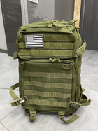 Военный рюкзак 45 л. Yakeda, Оливковый, тактический рюкзак для военных, армейский рюкзак для солдат - изображение 1