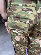 Штаны тактические софтшелл с флисом Special, размер XXL, Мультикам, утепленные штаны для военных - изображение 6