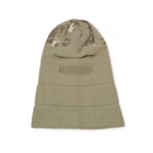 Теплая тактическая зимняя армейская трикотажная шапка балаклава для армии зсу Бежевый камуфляж - изображение 2