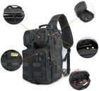 Сумка-рюкзак тактическая военная A92 800D, олива - изображение 7
