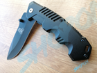 Нож тактический, складной нож карманный для рыблки, охоты, Bounce RZ-9316, черный - изображение 6