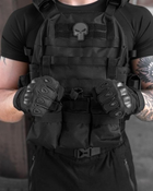 Демисезонные тактические перчатки с флисовой подкладкой Черные L 20-21 см. - изображение 3