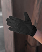 Демісезонні тактичні рукавички з підкладкою флісовою Чорні М 18-20 см. - зображення 4