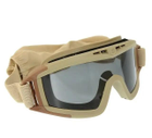 Очки тактические маска защитные для стрельбы балистические ЗСУ (3 стекла в комплекте) Койот - изображение 4