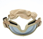 Очки тактические маска защитные для стрельбы балистические ЗСУ (3 стекла в комплекте) Койот - изображение 6