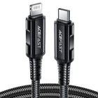 Кабель ACEFAST C4-01 USB-C to Lightning 1.8 м, нейлоновая оплётка, поддержка PD 30 Вт Black