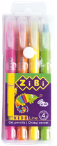 Олівці гелеві ZiBi 4 кольори Neon Kids Line (ZB.2496)