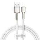 Кабель BASEUS Lightning Cafule Series Metal Data Cable |1M, 2.4A| (CALJK-A02) white