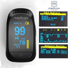 Медичний набір для будинку MEDICA+ Family Care безконтактний термометр 7.0 + пульсоксиметр 7.0 - зображення 5