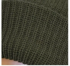 Тепла зимова шапка Mil-tec універсальна унісекс з відворотом машинна в'язка зі 100% щільного акрилу з утеплювачем Thinsulate One size оливкова - зображення 6