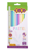 Олівці кольорові ZiBi PASTEL KIDS LINE 12 кольорів