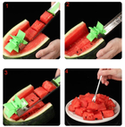 Приспособления для нарезки арбуза и дыни SUNROZ Watermelon Slicer чем-слайсер Зеленый (SUN4801) - изображение 3