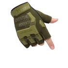 Тактические перчатки без пальцев Хаки - изображение 1