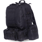 Рюкзак тактический с подсумками RECORD TY-7100 50л 53х32х16см черный - изображение 3