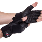 Перчатки многоцелевые тактичиские кожаные Zelart SB-161064 размер L черный - изображение 9