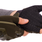 Перчатки для охоты и рыбалки с открытыми пальцами MECHANIX BC-4926-L Материал: флис, PL (полиэстер), PVC (поливинилхлорид) Размер: L Цвет: Оливковый - изображение 3