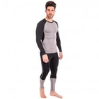 Комплект компрессионный мужской для спортзала Longslive LD-1005-LD-1205 размер: 3XL (52-54) Цвет: Черный-серый