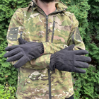 Перчатки тактические флисовые Турция ВСУ (ЗСУ) 8683 черные (OPT-560) - изображение 5