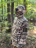 Кофта флисовая мужская военная тактическая с липучками под шевроны ВСУ (ЗСУ) Пиксель 8714 56 размер хаки (OPT-1345) - изображение 5