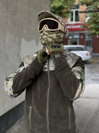 Кофта флисовая мужская военная тактическая с липучками под шевроны ВСУ (ЗСУ) Мультикам 8040 54 размер хаки (OPT-1390) - изображение 6