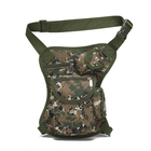 Тактическая сумка на ногу военная пиксель зеленая - изображение 1