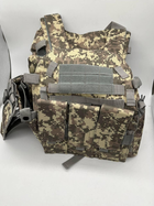 Плитоноска жилет тактический MOLLE серый пиксель военная армейская - изображение 5
