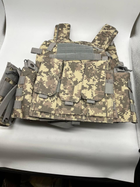 Плитоноска жилет тактический MOLLE серый пиксель военная армейская - изображение 6