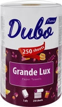 Полотенца бумажные Диво Premio Grande Lux 3-слойные 1 рулон 250 отрывов Белые (4820003837597)