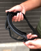 Тактические очки маска антибликовые черные - изображение 6