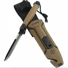Нескладной нож выживальщика с ножнами Ganzo G8012V2-DY 243 мм коричневый - изображение 3
